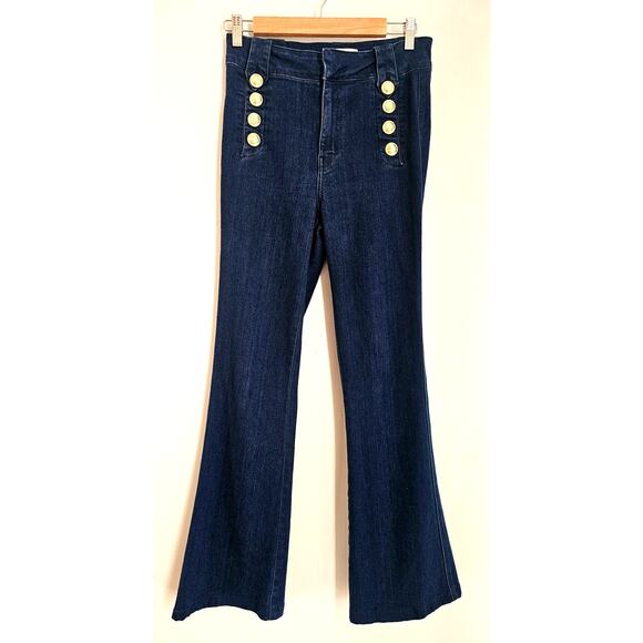 Derek Lam 10 Crosby Robertson Cropped Flare Denim Jeans, Womens Sz 27 - Picture 2 of 8